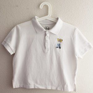 Forever 21 Homer Simpson crop polo top